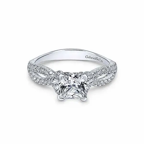 Gabriel & Co. Peyton 14K White Gold Engagement Ring SVS Fine Jewelry Oceanside, NY