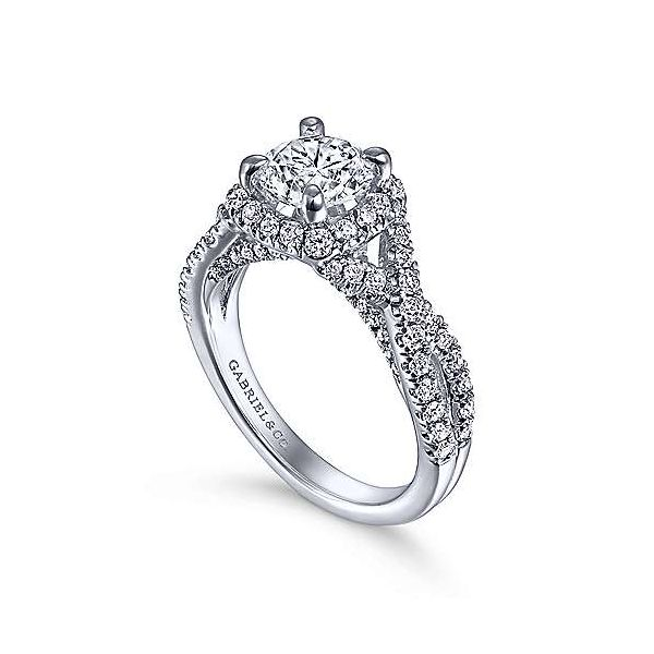 Gabriel & Co. Freesia 14K White Gold Engagement Ring Image 2 SVS Fine Jewelry Oceanside, NY
