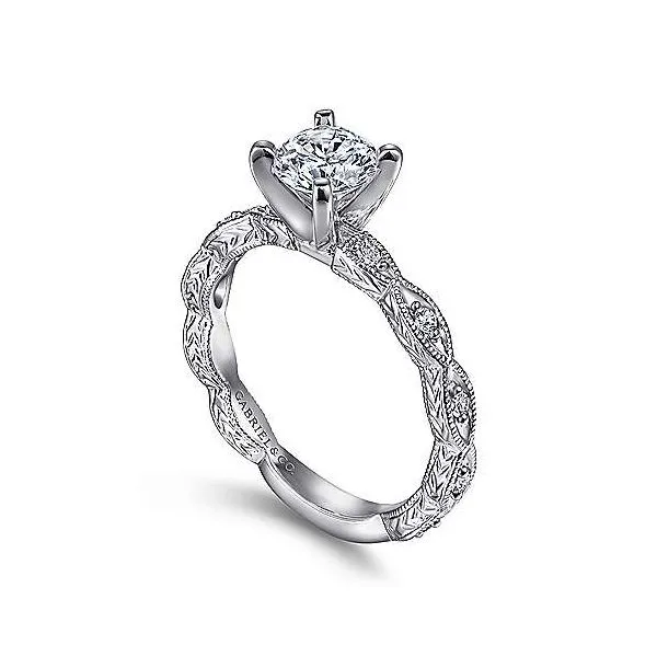 Gabriel & Co. Sadie 14K White Gold Engagement Ring Image 2 SVS Fine Jewelry Oceanside, NY
