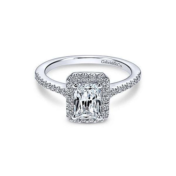 Gabriel & Co. Kelsey 14K White Gold Engagement Ring SVS Fine Jewelry Oceanside, NY