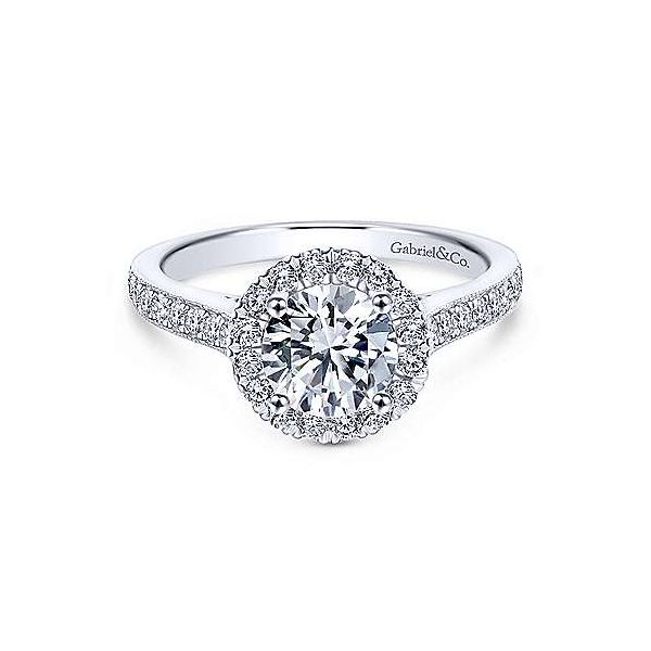 Gabriel & Co. Bernadette 14K White Gold Engagement Ring SVS Fine Jewelry Oceanside, NY