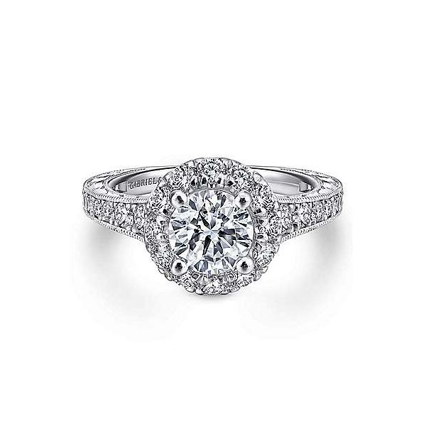 Gabriel & Co. Samantha Gold Engagement Ring SVS Fine Jewelry Oceanside, NY