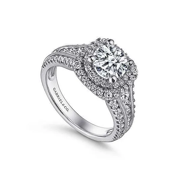 Gabriel & Co. Henrietta 14K White Gold Engagement Ring Image 2 SVS Fine Jewelry Oceanside, NY