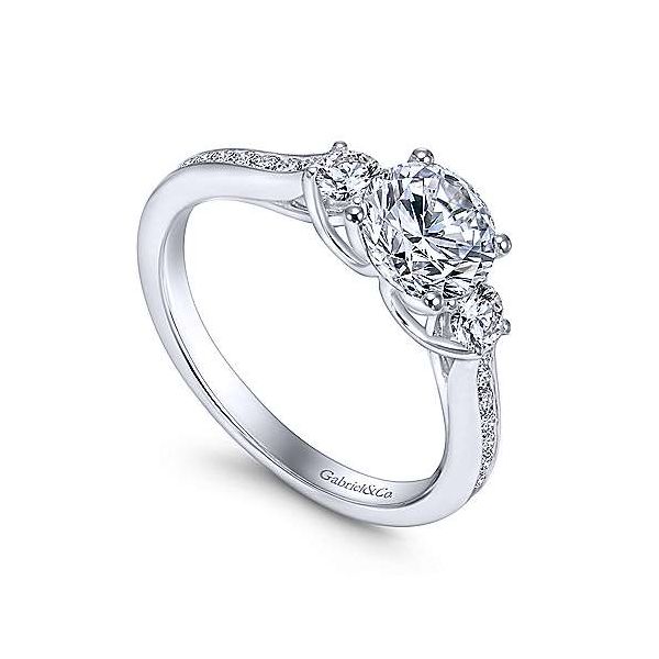 Gabriel & Co. Becky 14K White Gold Engagement Ring Image 2 SVS Fine Jewelry Oceanside, NY