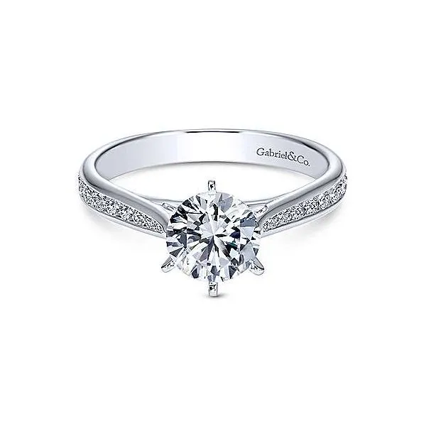 Gabriel & Co. Danielle 14K White Gold Engagement Ring SVS Fine Jewelry Oceanside, NY