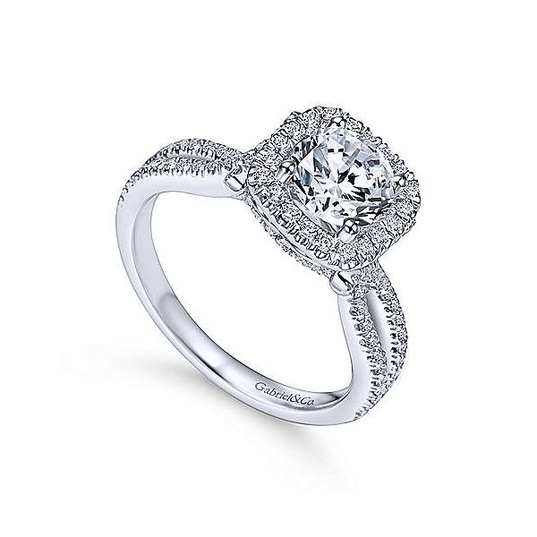 Gabriel & Co. Sonya 14K White Gold Engagement Ring Image 2 SVS Fine Jewelry Oceanside, NY