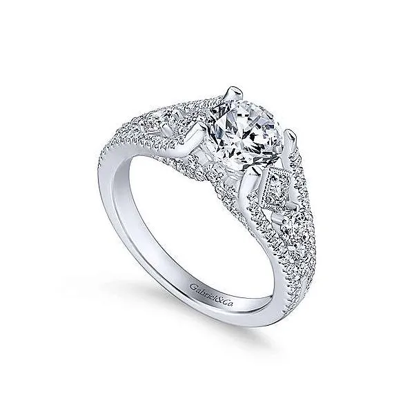 Gabriel & Co. Myrtle 14K White Gold Engagement Ring Image 2 SVS Fine Jewelry Oceanside, NY