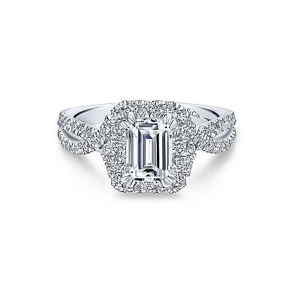 Gabriel & Co. Monique 14K White Gold Engagement Ring SVS Fine Jewelry Oceanside, NY