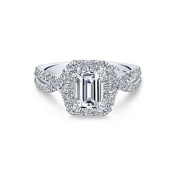 Gabriel & Co. Monique 14K White Gold Engagement Ring SVS Fine Jewelry Oceanside, NY