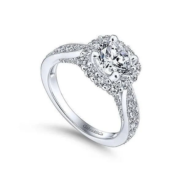 Gabriel & Co. Jessamine 14K White Gold Engagement Ring Image 2 SVS Fine Jewelry Oceanside, NY