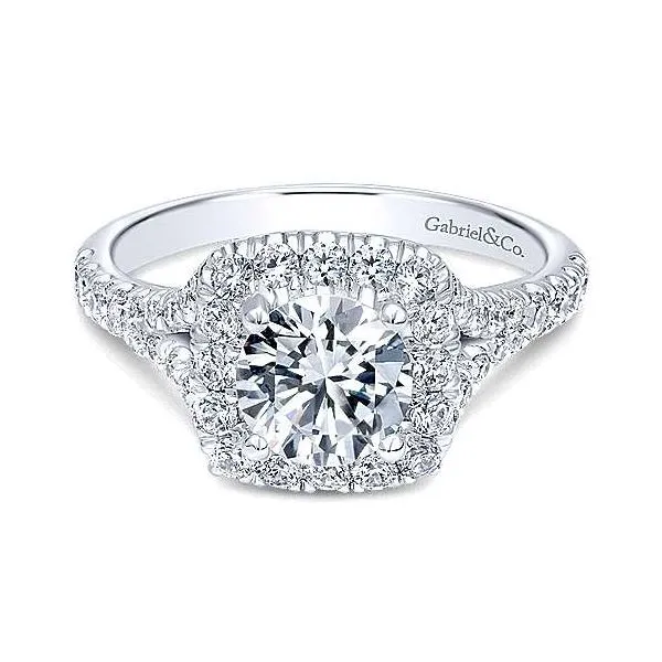 Gabriel & Co. Kennedy 14K White Gold Engagement Ring SVS Fine Jewelry Oceanside, NY