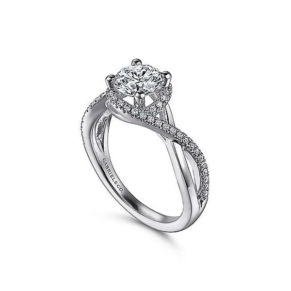 Gabriel & Co. Courtney 14K White Gold Engagement Ring Image 2 SVS Fine Jewelry Oceanside, NY