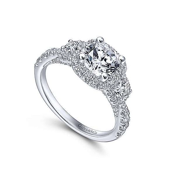 Gabriel & Co. Canarsie 14K White Gold Engagement Ring Image 2 SVS Fine Jewelry Oceanside, NY