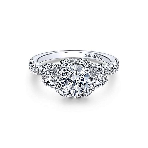 Gabriel & Co. Canarsie 14K White Gold Engagement Ring SVS Fine Jewelry Oceanside, NY