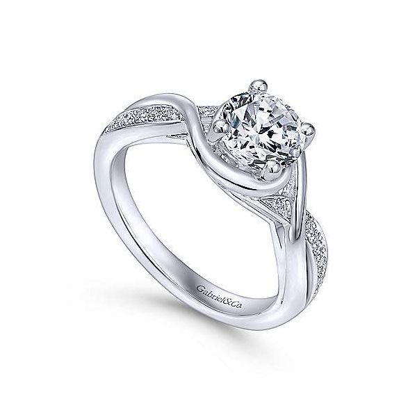 Gabriel & Co. Bailey 14K White Gold Engagement Ring Image 2 SVS Fine Jewelry Oceanside, NY