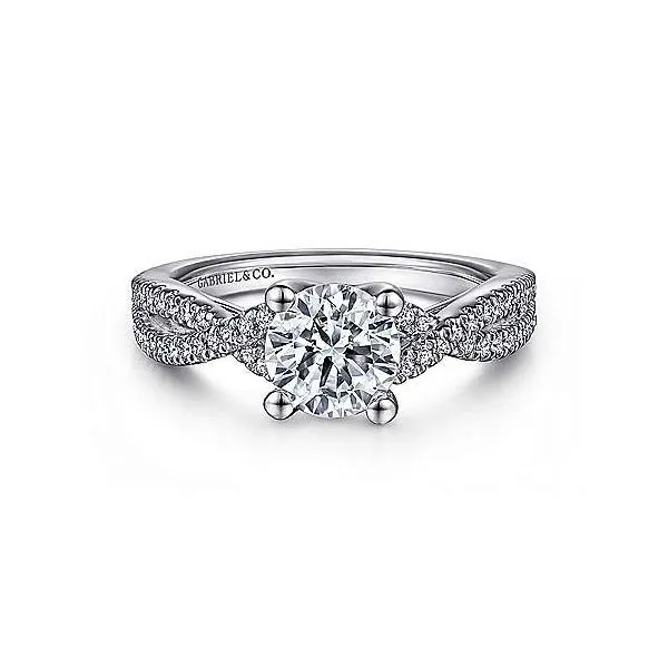 Gabriel & Co. Gina 14K White Gold Engagement Ring SVS Fine Jewelry Oceanside, NY