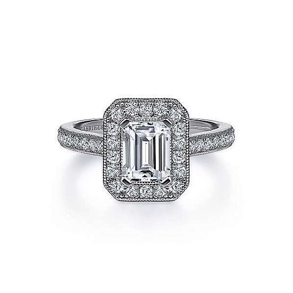 Gabriel & Co. Corinne 14K White Gold Engagement Ring SVS Fine Jewelry Oceanside, NY