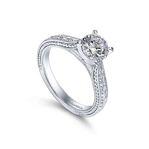 Gabriel & Co. Maura 14K White Gold Engagement Ring Image 2 SVS Fine Jewelry Oceanside, NY