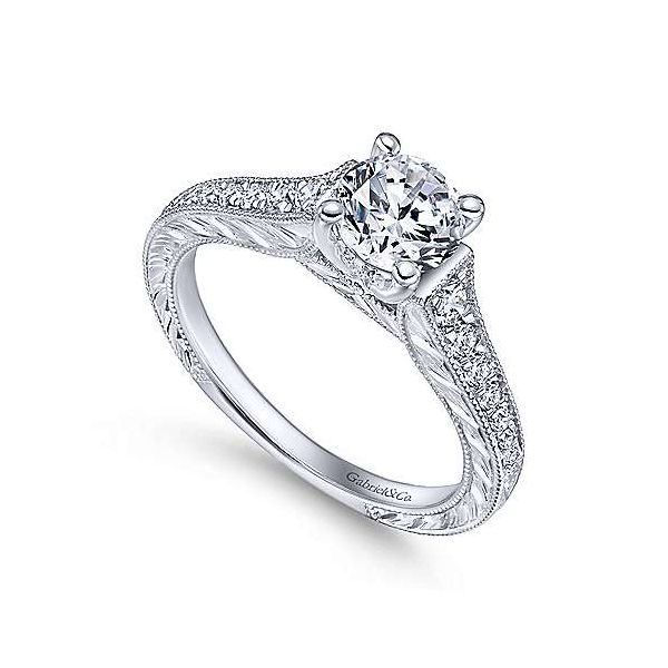 Gabriel & Co. Abigail 14K White Gold Engagement Ring Image 2 SVS Fine Jewelry Oceanside, NY