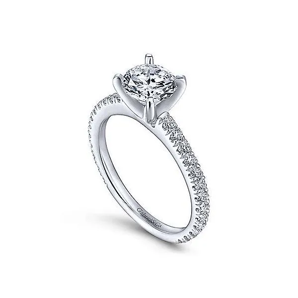 Gabriel & Co. Sloane 14K White Gold Engagement Ring Image 2 SVS Fine Jewelry Oceanside, NY