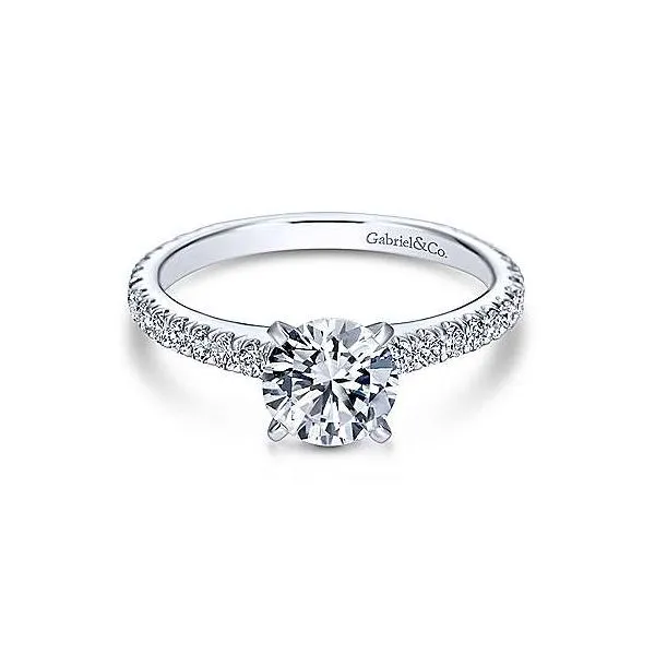 Gabriel & Co. Sloane 14K White Gold Engagement Ring SVS Fine Jewelry Oceanside, NY