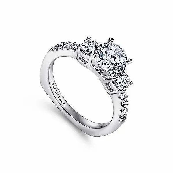 Gabriel & Co. Chloe 14K White Gold Engagement Ring Image 2 SVS Fine Jewelry Oceanside, NY