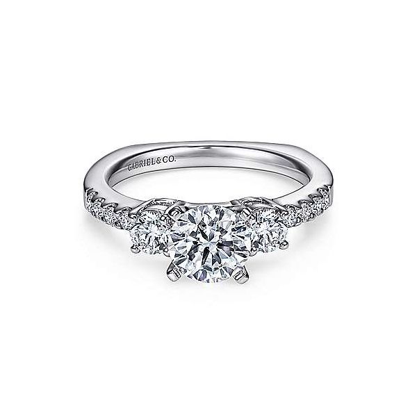 Gabriel & Co. Chloe 14K White Gold Engagement Ring SVS Fine Jewelry Oceanside, NY