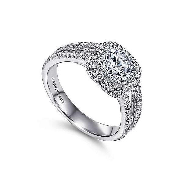 Gabriel & Co. Hillary 14K White Gold Engagement Ring Image 2 SVS Fine Jewelry Oceanside, NY