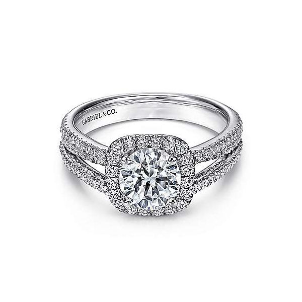Gabriel & Co. Hillary 14K White Gold Engagement Ring SVS Fine Jewelry Oceanside, NY
