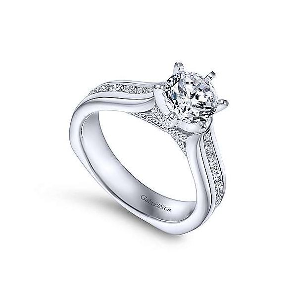 Gabriel & Co. Jessica 14K White Gold Engagement Ring Image 2 SVS Fine Jewelry Oceanside, NY