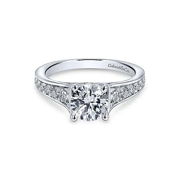 Gabriel & Co. Cameron 14K White Gold Engagement Ring SVS Fine Jewelry Oceanside, NY