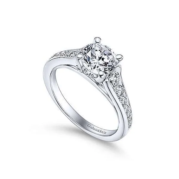 Gabriel & Co. Aubrey 14K White Gold Engagement Ring Image 2 SVS Fine Jewelry Oceanside, NY