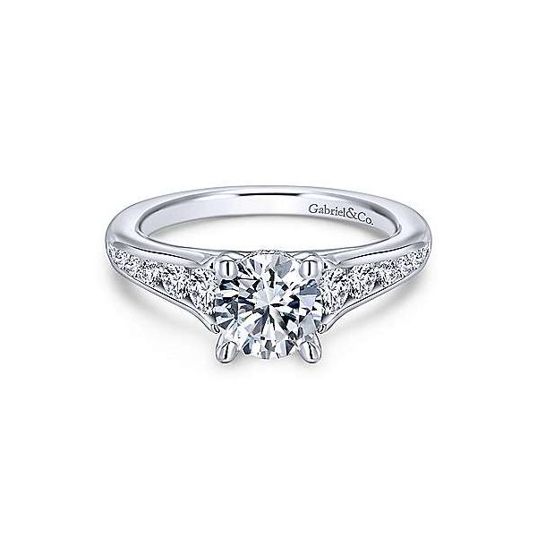 Gabriel & Co. Aubrey 14K White Gold Engagement Ring SVS Fine Jewelry Oceanside, NY