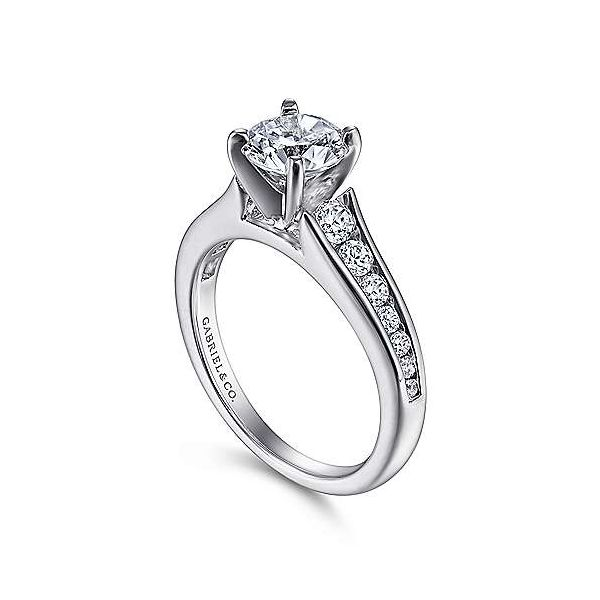 Gabriel & Co. Nicola 14K White Gold Engagement Ring Image 2 SVS Fine Jewelry Oceanside, NY