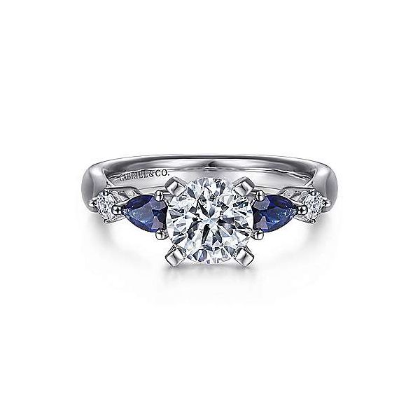 Gabriel & Co. Carrie 14K White Gold Engagement Ring SVS Fine Jewelry Oceanside, NY