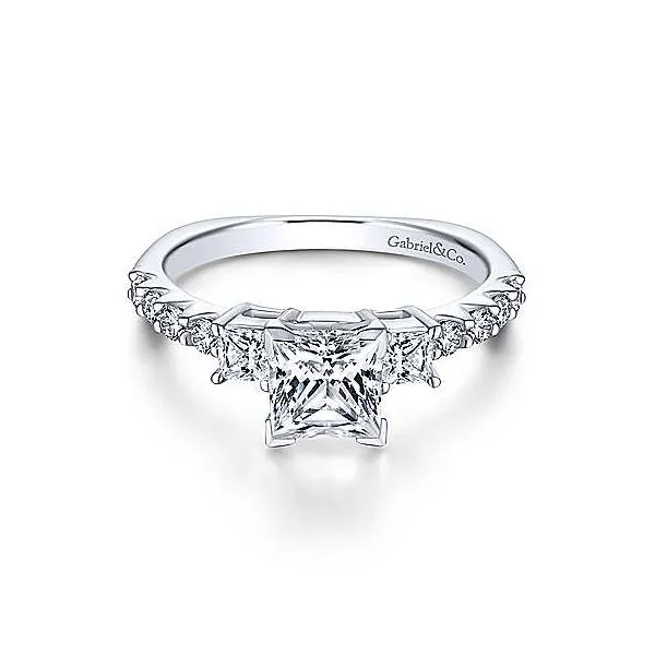 Gabriel & Co. Emerson 14K White Gold Engagement Ring SVS Fine Jewelry Oceanside, NY