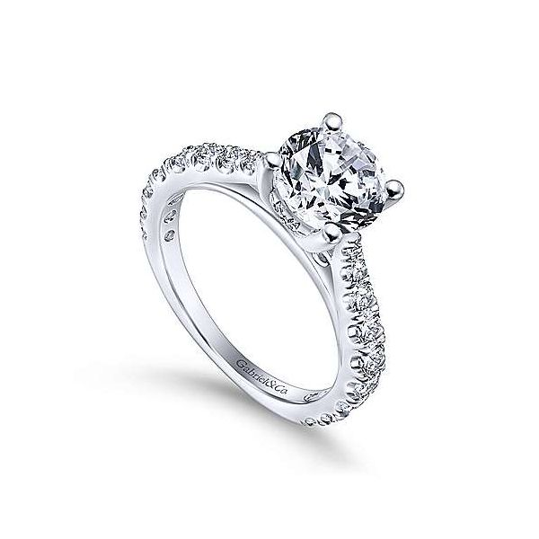 Gabriel & Co. Avery 14K White Gold Engagement Ring Image 2 SVS Fine Jewelry Oceanside, NY