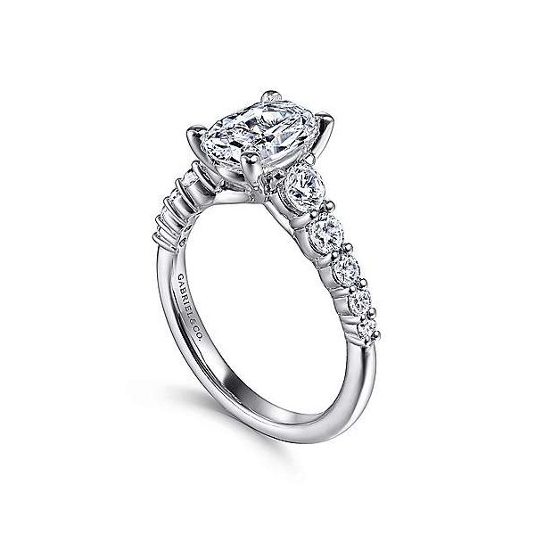 Gabriel & Co. Reed White Gold Diamond Engagement Ring Image 2 SVS Fine Jewelry Oceanside, NY