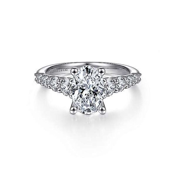 Gabriel & Co. Reed White Gold Diamond Engagement Ring SVS Fine Jewelry Oceanside, NY