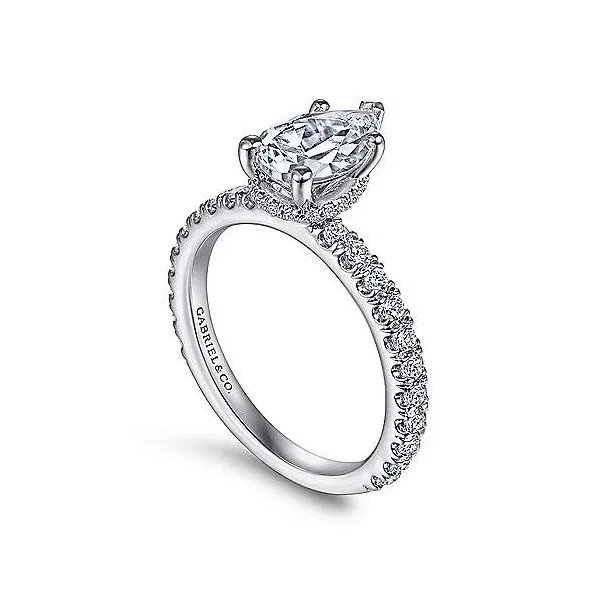 Gabriel & Co. Alina White Gold Diamond Engagement Ring Image 2 SVS Fine Jewelry Oceanside, NY
