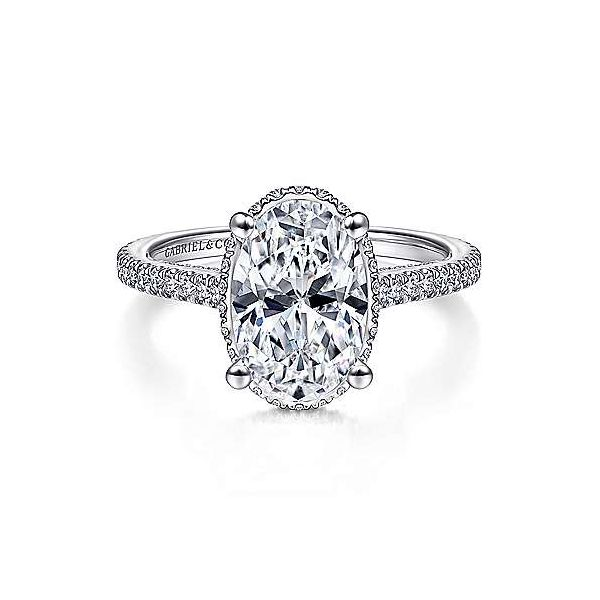 Gabriel & Co. Camden White Gold Diamond Engagement Ring SVS Fine Jewelry Oceanside, NY