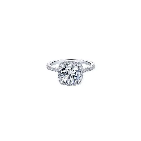 Gabriel & Co. Daffodil White Gold Engagement Ring SVS Fine Jewelry Oceanside, NY