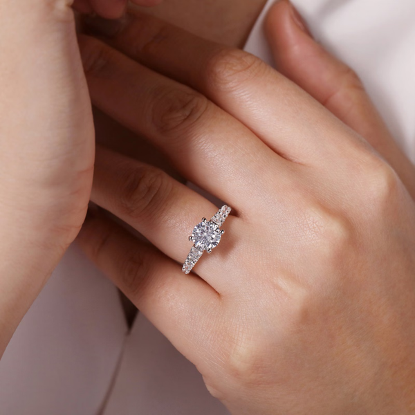 Gabriel & Co. Piper White Gold Engagement Ring Image 5 SVS Fine Jewelry Oceanside, NY