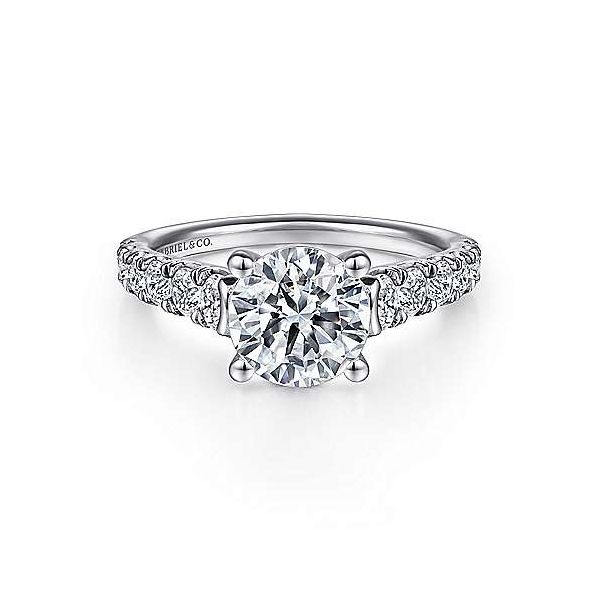 Gabriel & Co. Piper White Gold Engagement Ring SVS Fine Jewelry Oceanside, NY