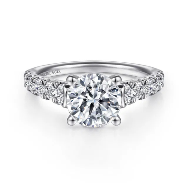 Gabriel & Co. Piper White Gold Engagement Ring SVS Fine Jewelry Oceanside, NY