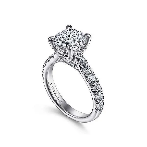 Gabriel & Co. Sarita White Gold Engagement Ring Image 2 SVS Fine Jewelry Oceanside, NY
