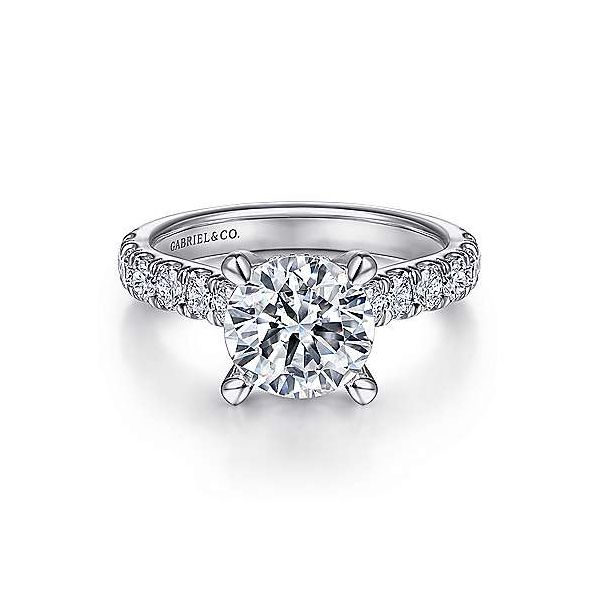 Gabriel & Co. Sarita White Gold Engagement Ring SVS Fine Jewelry Oceanside, NY