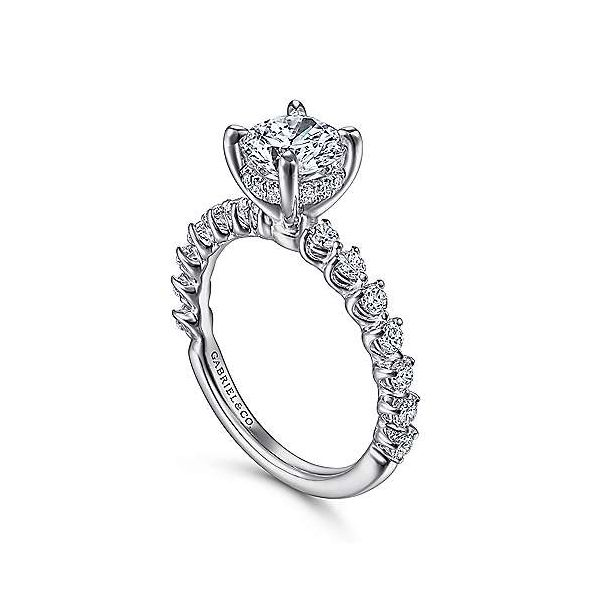 Gabriel & Co. Zelmira White Gold Engagement Ring Image 2 SVS Fine Jewelry Oceanside, NY