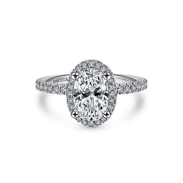 Gabriel & Co. Mary White Gold Diamond Engagement Ring SVS Fine Jewelry Oceanside, NY