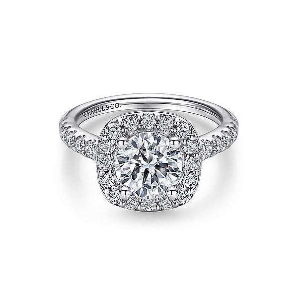 Gabriel & Co. Lyla White Gold Diamond Engagement Ring SVS Fine Jewelry Oceanside, NY